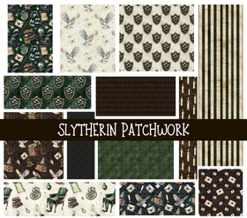 Slytherin Doodle Patchwork Set