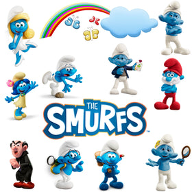 Little Blue Guys UV DTF Decal accent Sheet 10x10