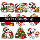 Snoopy Christmas Torn Pages UV DTF Decal sheets 4 Designs available
