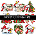 Snoopy Christmas Torn Pages UV DTF Decal sheets 4 Designs available