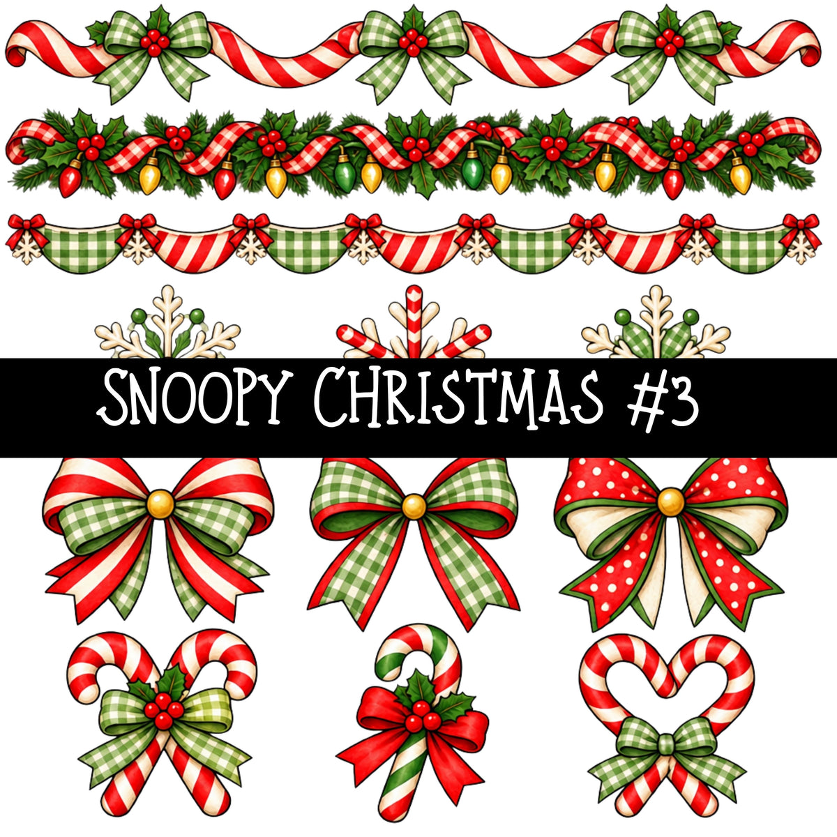 Snoopy Christmas Torn Pages UV DTF Decal sheets 4 Designs available