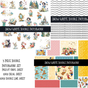 Snow White Doodle Patchwork Set