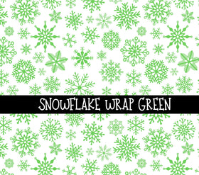 Snowflake green UV DTF  tumbler wraps