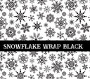 Snowflake black UV DTF  tumbler wraps