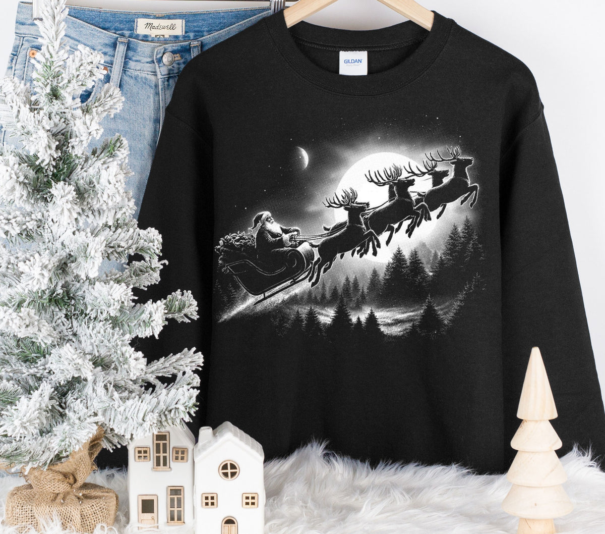 Santa Sleigh DTF Transfers