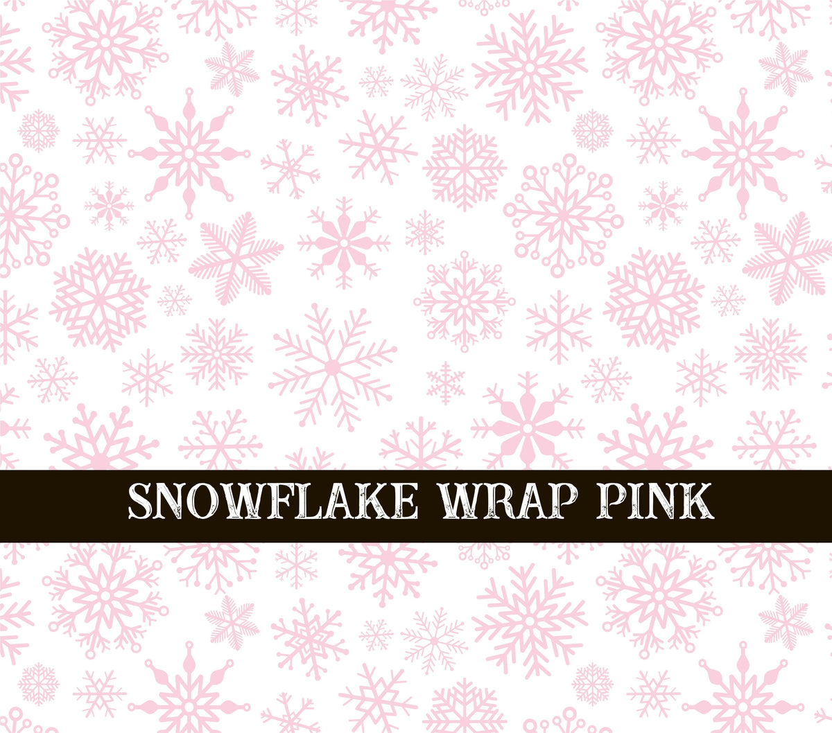 Snowflake pink UV DTF  tumbler wraps
