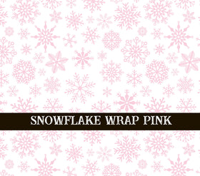 Snowflake pink UV DTF  tumbler wraps