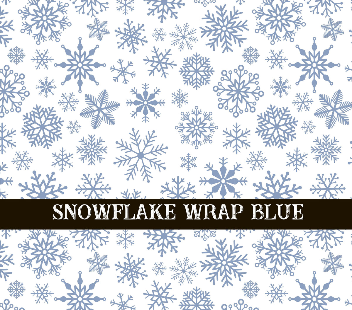 Snowflake blue UV DTF  tumbler wraps
