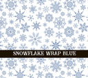 Snowflake blue UV DTF  tumbler wraps