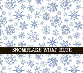 Snowflake blue UV DTF  tumbler wraps