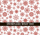 Snowflake red UV DTF  tumbler wraps