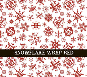 Snowflake red UV DTF  tumbler wraps