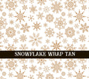 Snowflake tan UV DTF  tumbler wraps