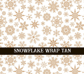 Snowflake tan UV DTF  tumbler wraps