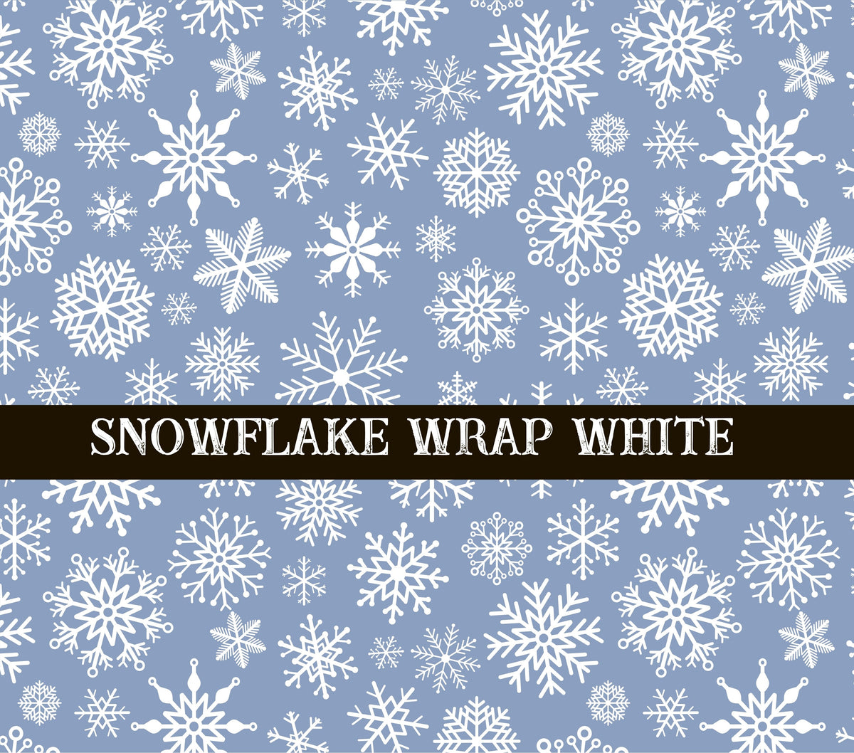 Snowflake white UV DTF  tumbler wraps