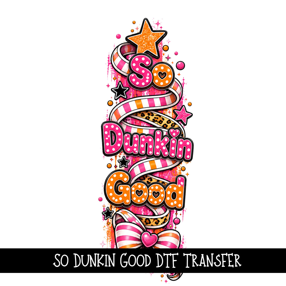 Duck Duck Dunkin Coquette DTF Transfers 2 pc set