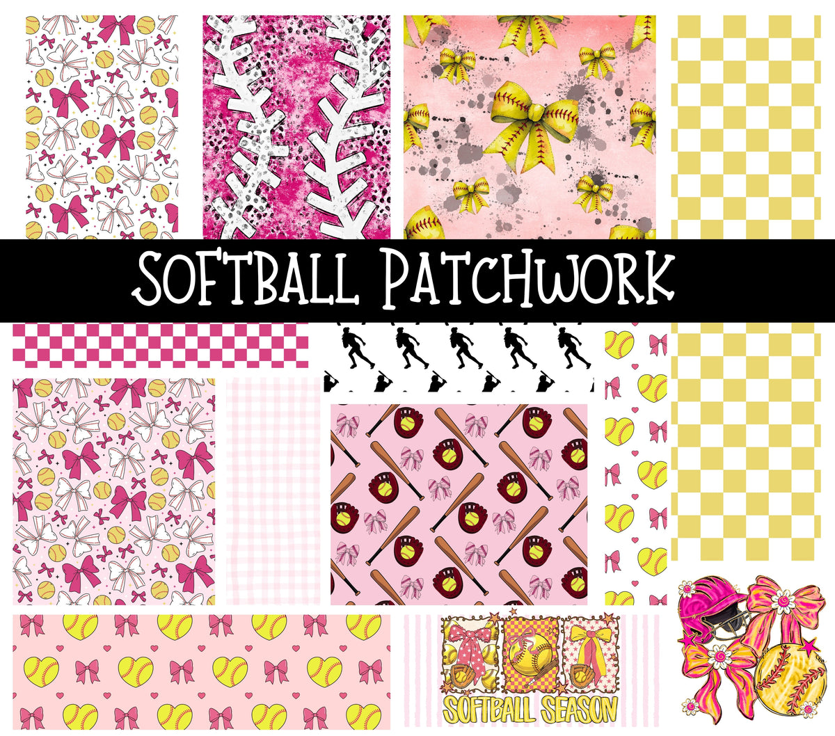 Softball Patchwork Set