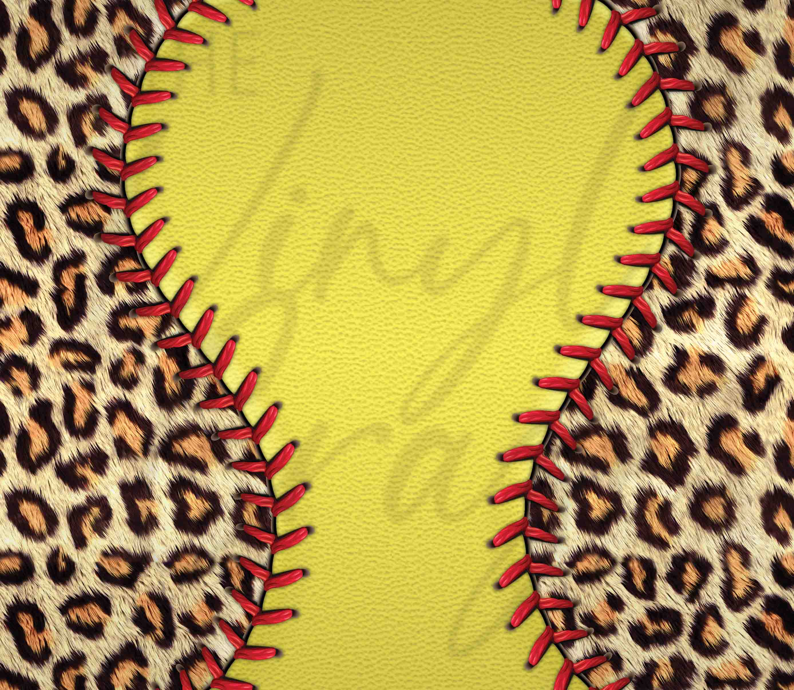Softball Leopard 20 oz Skinny Adhesive Vinyl Wrap – Kraft Craze