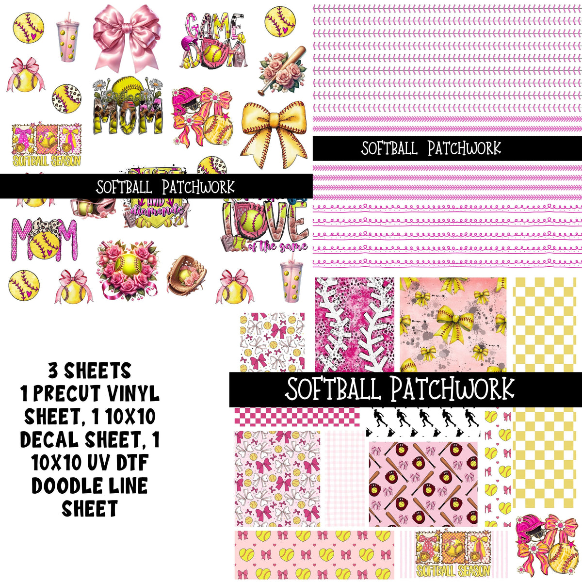 Softball Patchwork Set