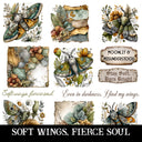 Soft wings, Fierce Soul UV DTF Decal Sheets