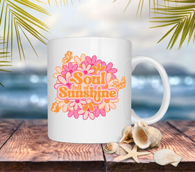 Soul full of sunshine floral uv dtf decal