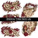 Sparrow Torn Pages UV DTF Decal sheets 5 Designs available