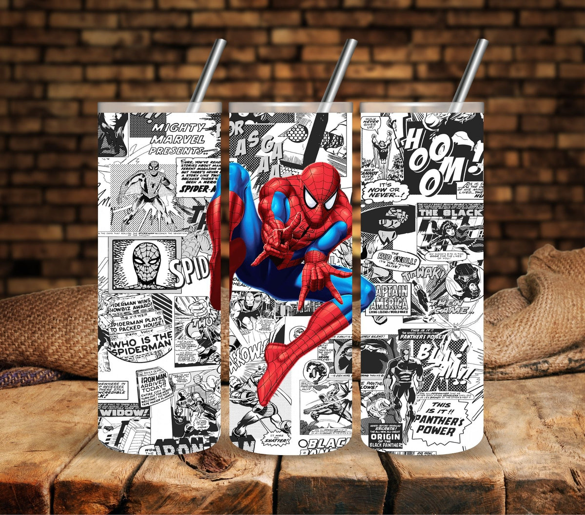 Spidey Comic Vinyl tumbler wraps