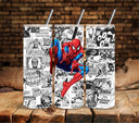 Spidey Comic Vinyl tumbler wraps