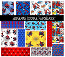 Spiderman UV DTF Doodle Patchwork Set