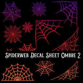 Spiderweb Decal sheets- 10 Color Options