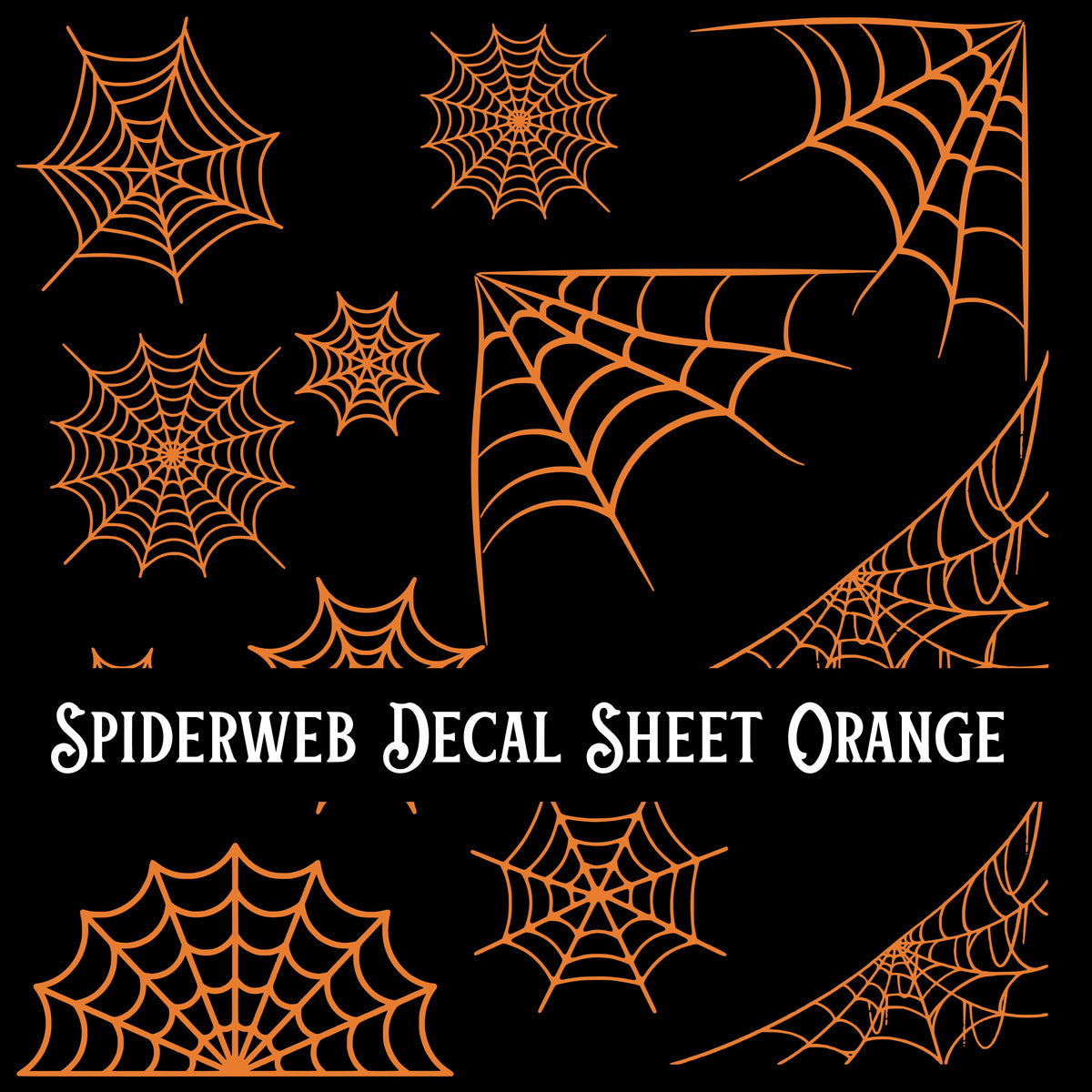 Spiderweb Decal sheets- 10 Color Options