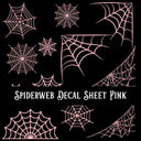Spiderweb Decal sheets- 10 Color Options