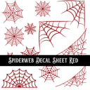Spiderweb Decal sheets- 10 Color Options