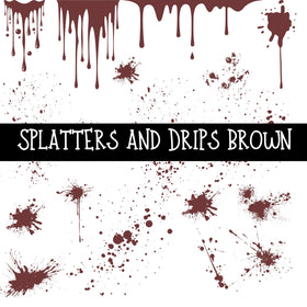 Splatters and Drips UV DTF Decal sheets 12 colors available