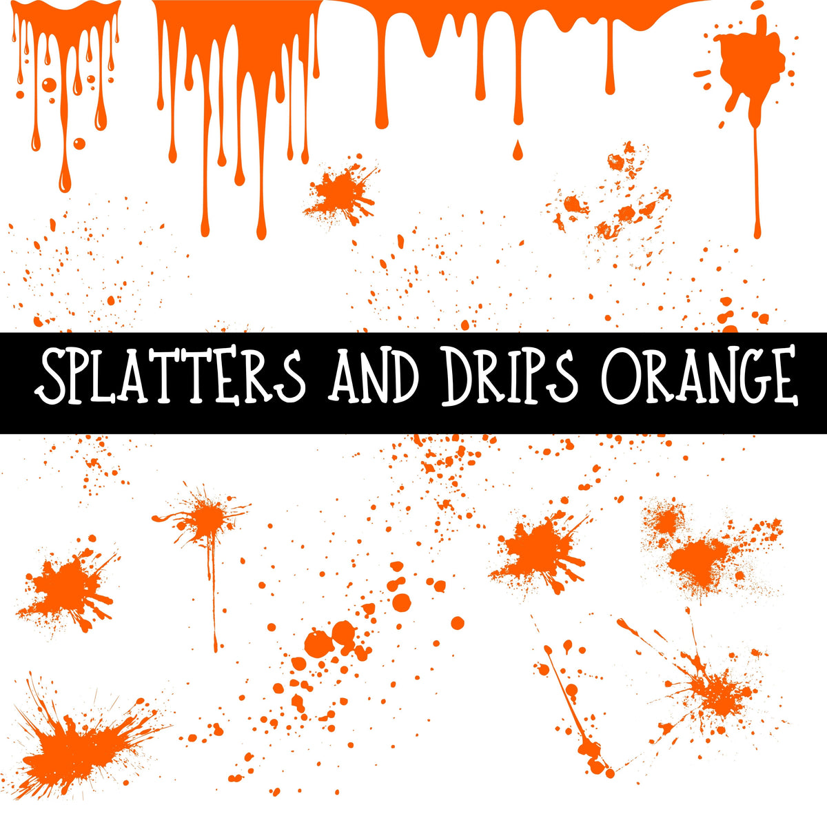 Splatters and Drips UV DTF Decal sheets 12 colors available