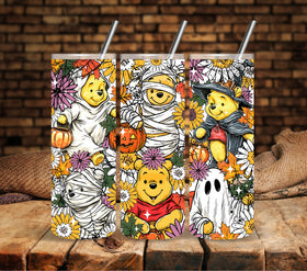 Spooky Pooh vinyl tumbler wraps