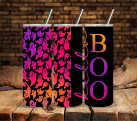 Hello Boo Neon UV DTF tumbler wraps