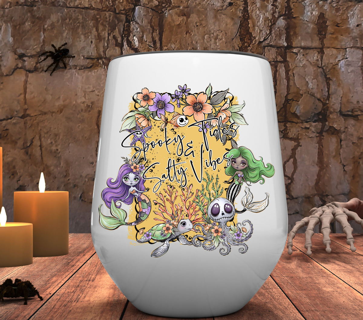 Spooky Tides & Salty Vibes UV DTF Decals