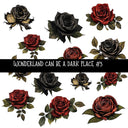wonderland can be a dark place Torn Pages - UV DTF Decal sheet