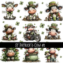 St Patrick's Day Cows- UV DTF Decal sheets