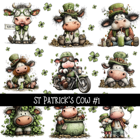 St Patrick's Day Cows- UV DTF Decal sheets
