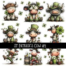 St Patrick's Day Cows- UV DTF Decal sheets