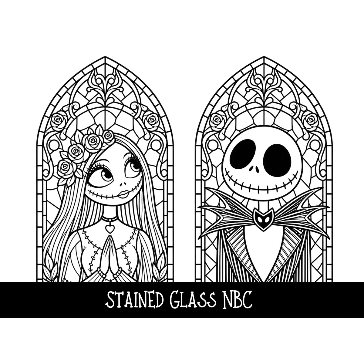 Stained Glass NBC UV DTF Decal sheets