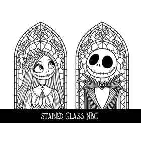 Stained Glass NBC UV DTF Decal sheets