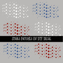 Stars Patches UV DTF Decal sheets