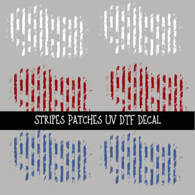 Stripes Patches UV DTF Decal sheets