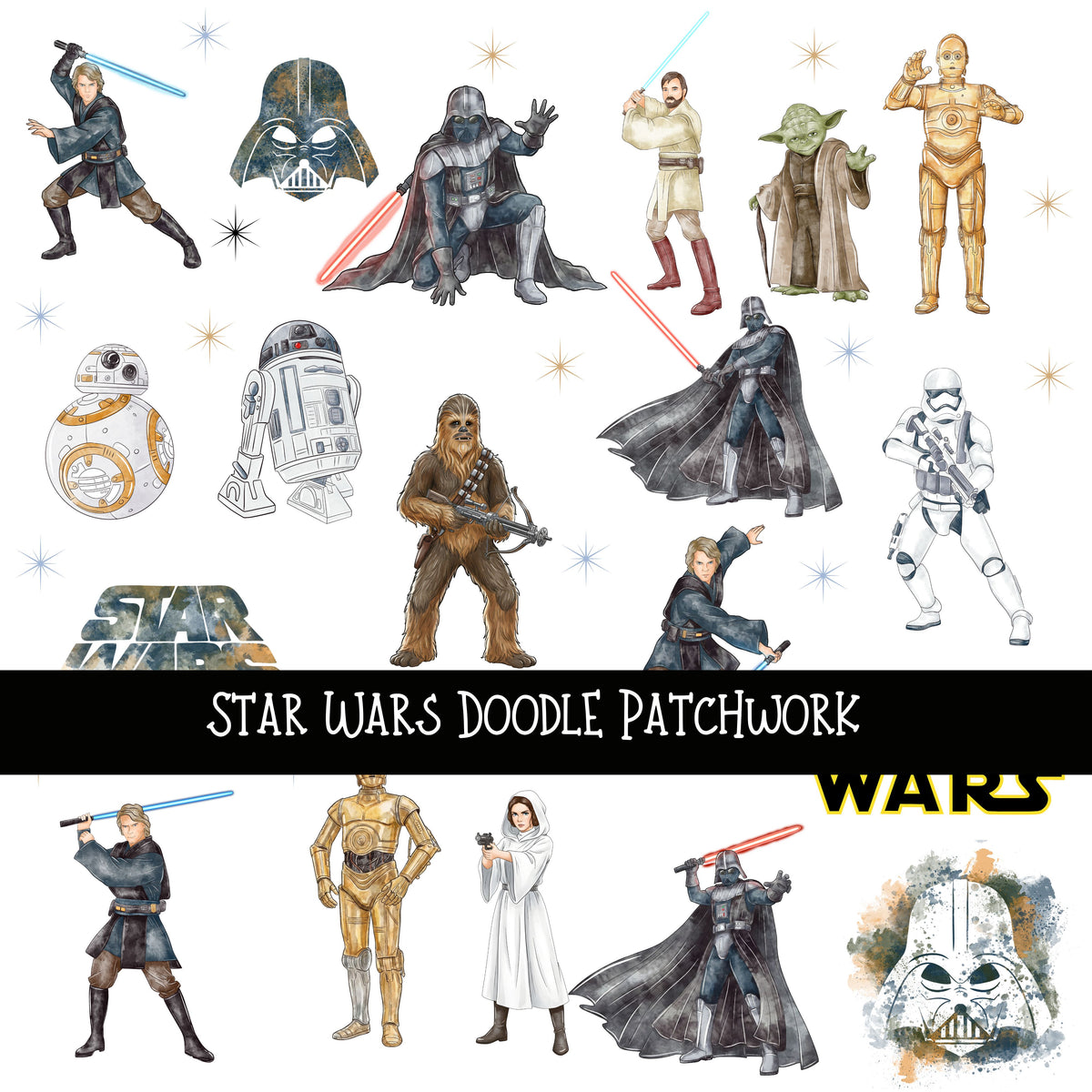 Star Wars Doodle Patchwork Set