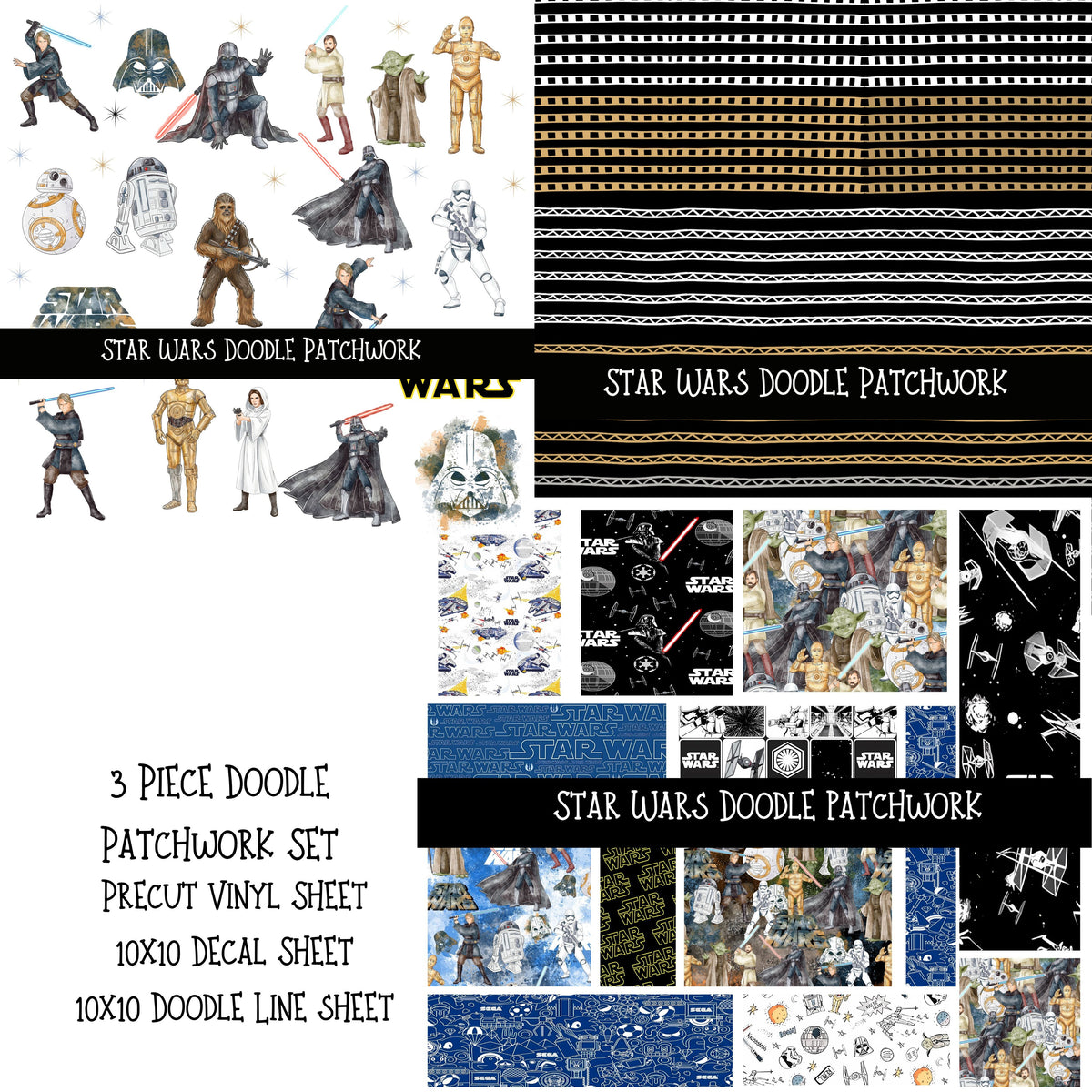 Star Wars Doodle Patchwork Set
