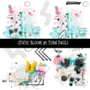 Static Bloom Torn Pages UV DTF Decal sheets 10 designs available