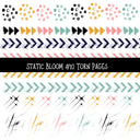 Static Bloom Torn Pages UV DTF Decal sheets 10 designs available
